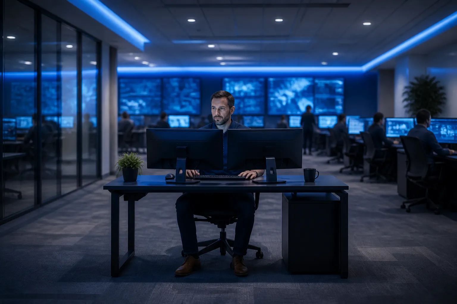 Solution architect reviewing clinical AI documentation system in a healthcare IT environment
